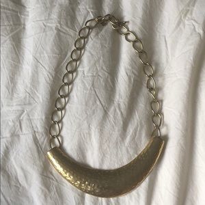 Kenneth Lane large hammered chain necklace